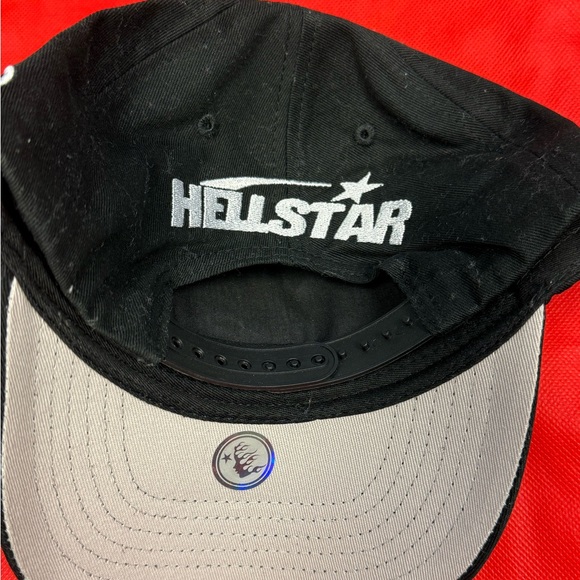 Hellstar OG Logo Rhinestone Black and Silver Men's Hat - Picture 2 of 4